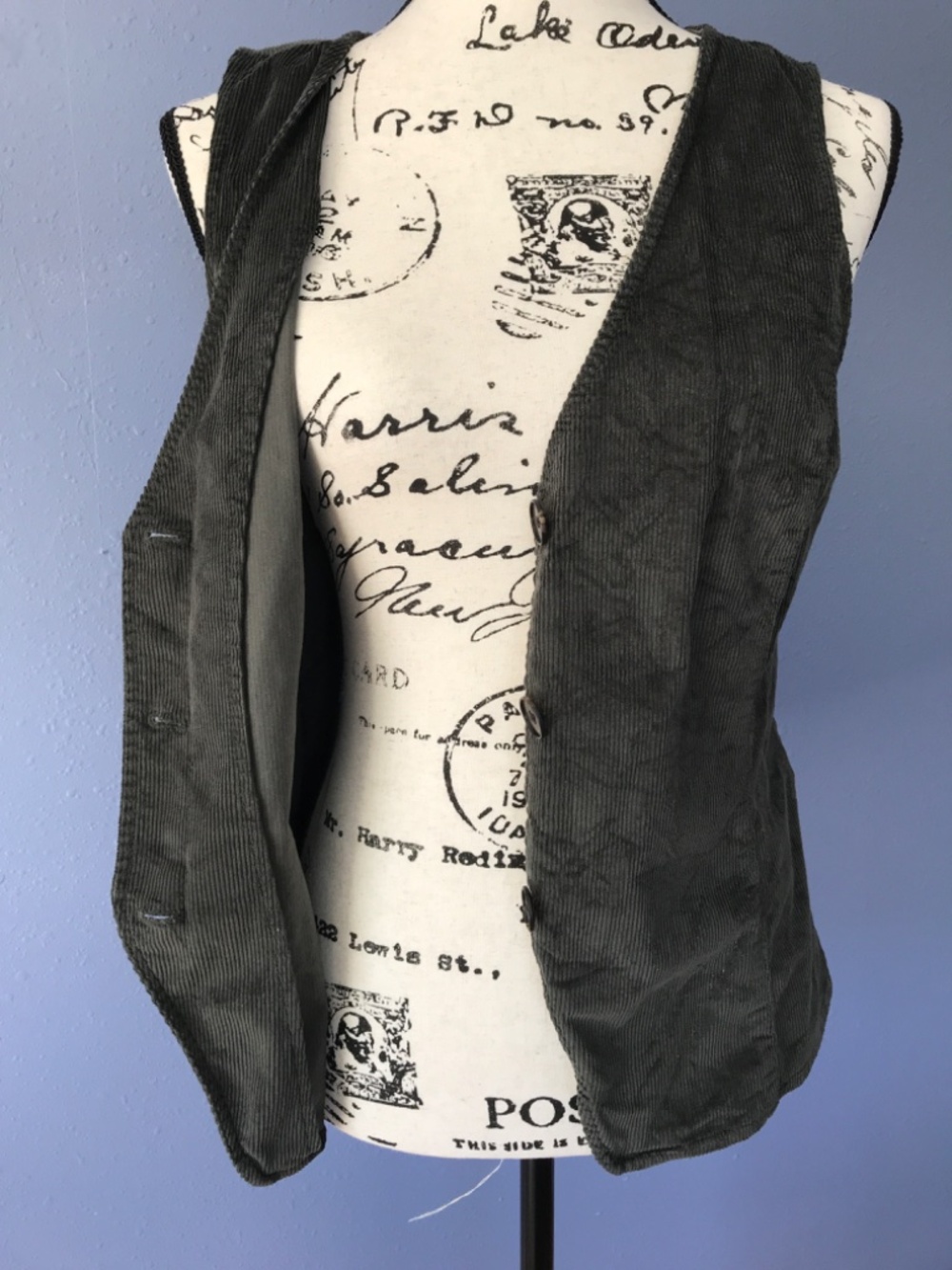 Green Corduroy Madewell Vest Size 2 - Picture 6 of 9